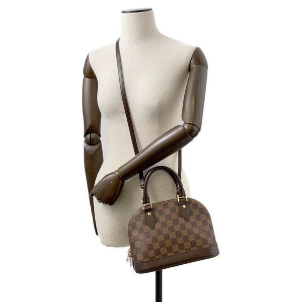 LOUIS VUITTON Alma Brown N41221 Damier Ebene Canvas Size BB Sale