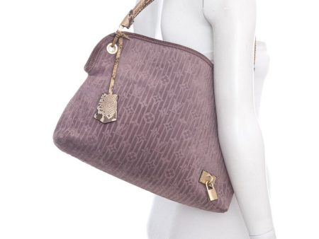 Louis Vuitton 2008 Python Trimmed Suede Whisper Handbag Discount