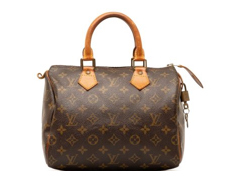 Brown Louis Vuitton Monogram Speedy 25 Boston Bag For Sale