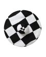 Dolce & Gabbana  Checkerboard Sun Hat Black White For Discount