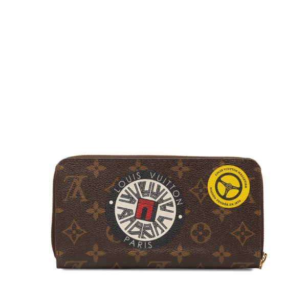 Brown Louis Vuitton Monogram World Tour Zippy Long Wallet For Sale