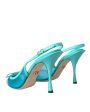 Dolce & Gabbana  Turquoise Kitten Heel Slingback Pumps For Discount