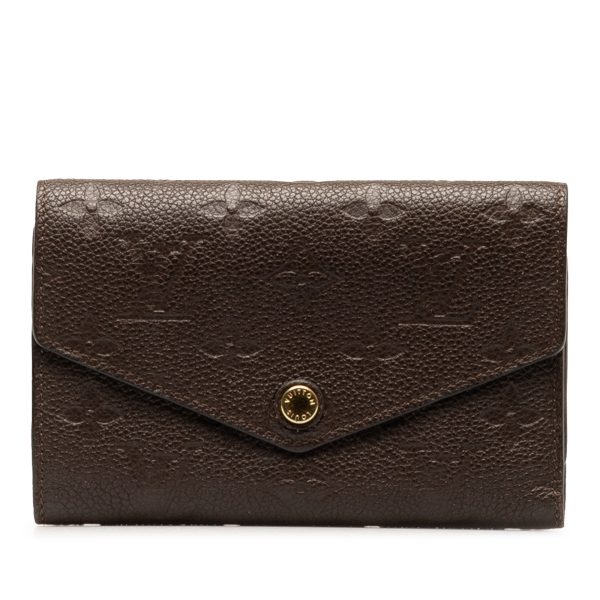 Brown Louis Vuitton Monogram Empreinte Portefeuille Curieuse Wallet Sale