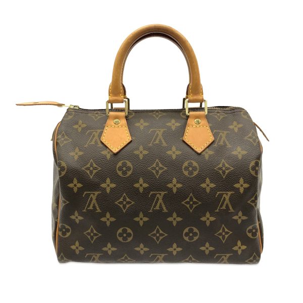 Brown Louis Vuitton Monogram Speedy 25 Boston Bag Hot on Sale