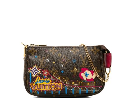 Brown Louis Vuitton Monogram Vivienne Christmas Print Mini Pochette Accessoires Shoulder Bag Online now