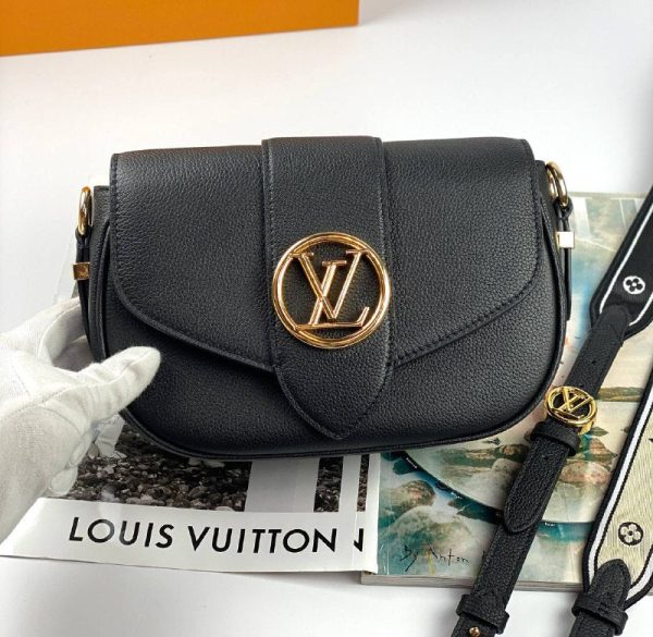 Louis Vuitton Bags PONT 9 SOFT PM black Cheap