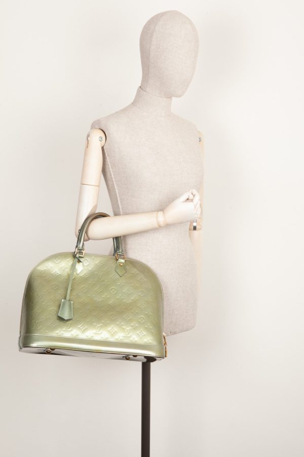 LOUIS VUITTON Alma Bag GM Vernis Vert Tonic Online Sale