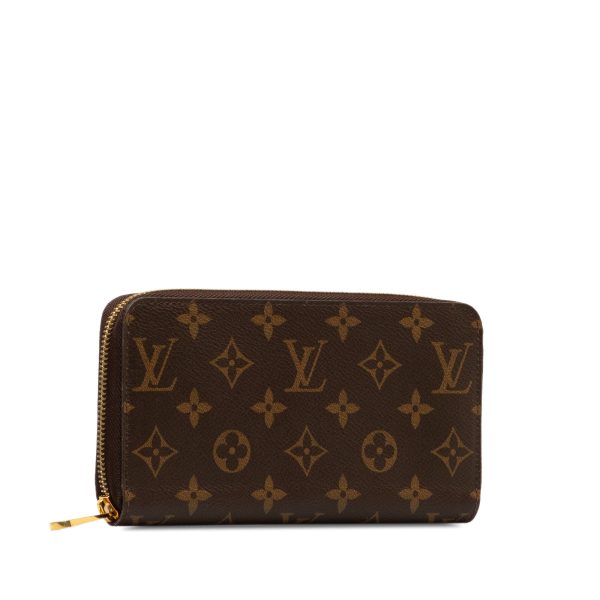 Brown Louis Vuitton Monogram Zippy Wallet Online now