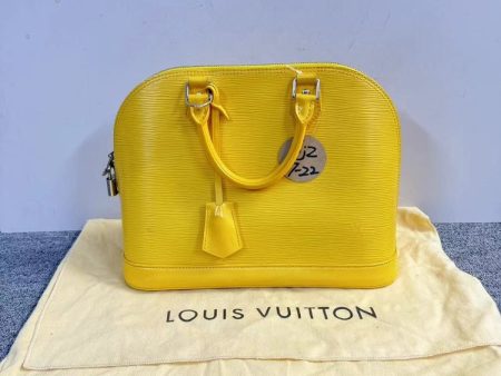 Louis Vuitton Alma Epi Leather Yellow Handbag Medium Online