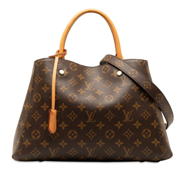 Brown Louis Vuitton Monogram Montaigne MM Satchel Discount