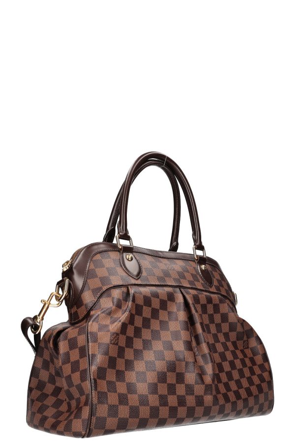 LOUIS VUITTON 2010 Trevi Handbag Damier Ebene Canvas For Cheap