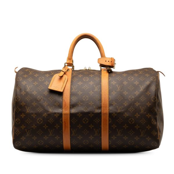 Brown Louis Vuitton Monogram Keepall 50 Travel Bag For Discount