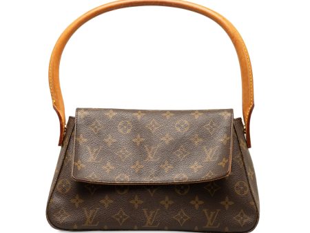 Brown Louis Vuitton Monogram Looping Mini Shoulder Bag on Sale