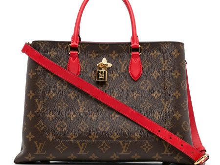 Brown Louis Vuitton Monogram Flower Tote Satchel Sale