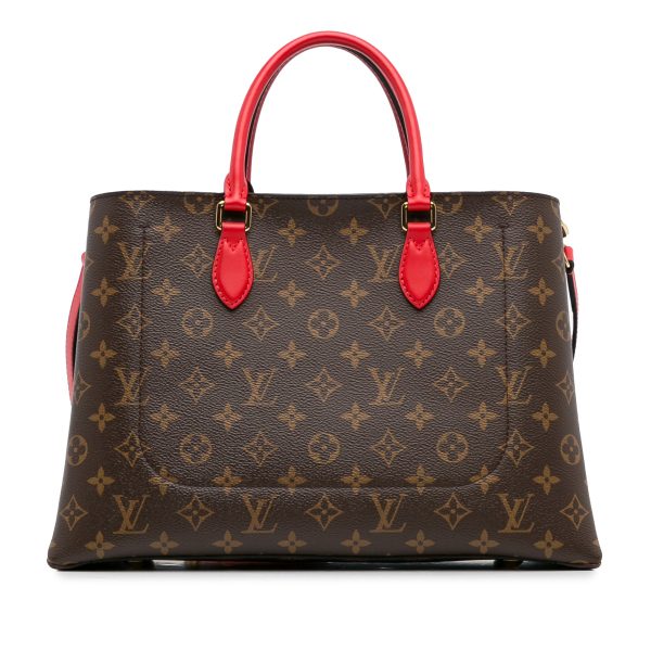 Brown Louis Vuitton Monogram Flower Tote Satchel Sale