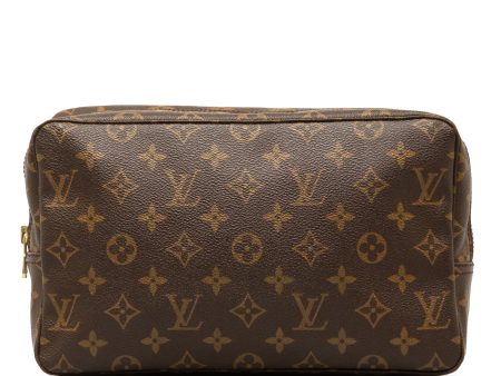 Brown Louis Vuitton Monogram Trousse Toilette 28 Clutch Bag Cheap