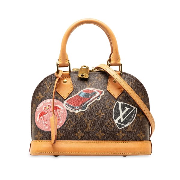 Brown Louis Vuitton Monogram World Tour Alma BB Satchel For Discount