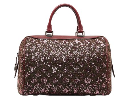 Burgundy Louis Vuitton Monogram Sunshine Express Speedy 30 Boston Bag Online now