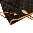 LOUIS VUITTON  Neverfull MM Monogram Canvas Tote Bag Brown Red on Sale