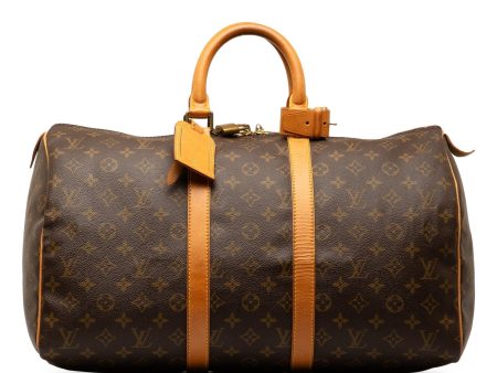 Brown Louis Vuitton Monogram Keepall 45 Travel Bag Online Hot Sale