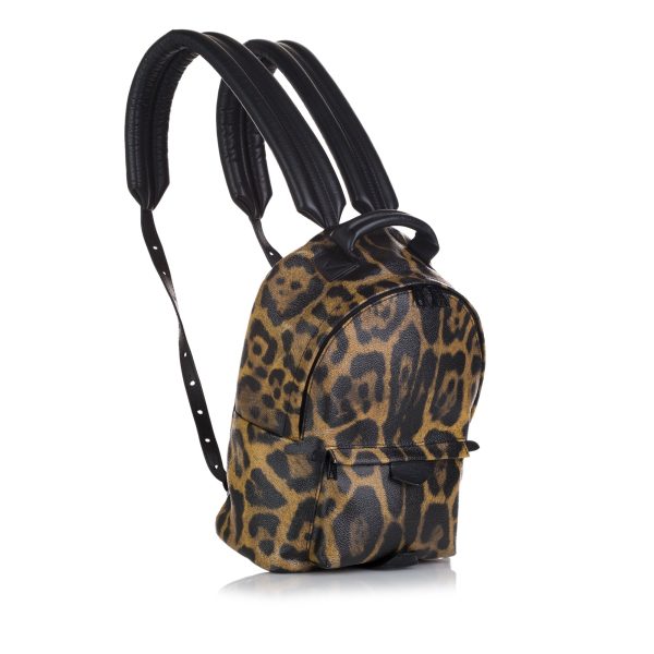 Brown Louis Vuitton Wild Animal Palm Springs PM Backpack Sale