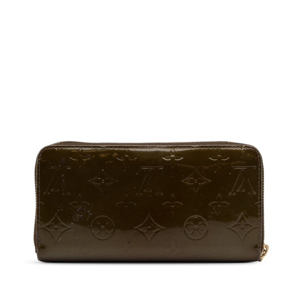 Brown Louis Vuitton Monogram Vernis Zippy Wallet For Discount