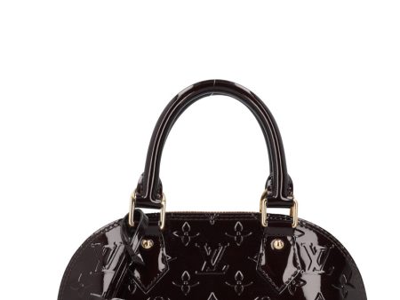 LOUIS VUITTON Alma BB Crossbody Bag Vernis Amarante For Sale