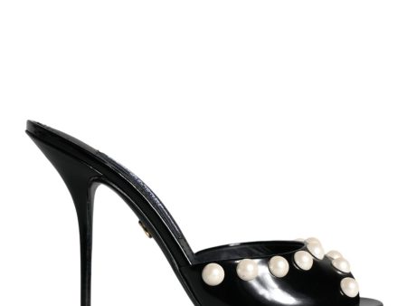 Dolce & Gabbana  Pearl Heel Mules Black Online now