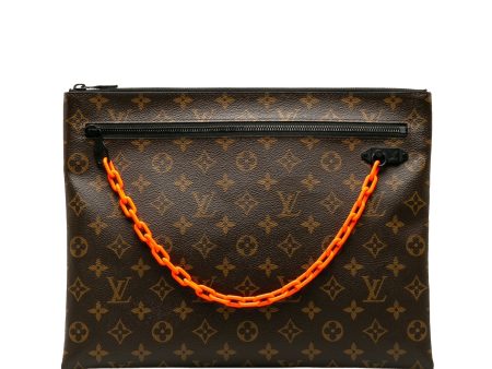 Brown Louis Vuitton Monogram Solar Ray A4 Pochette Clutch Bag For Cheap