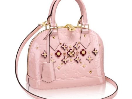 Louis Vuitton Alma BB Tote Bag Monogram Vernis Rose Ballerine Cheap