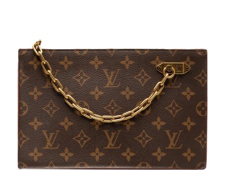 Brown Louis Vuitton Monogram Legacy Chain Clutch Hot on Sale