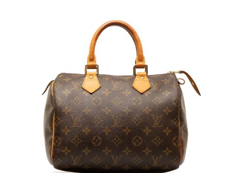 Brown Louis Vuitton Monogram Speedy 25 Boston Bag Sale