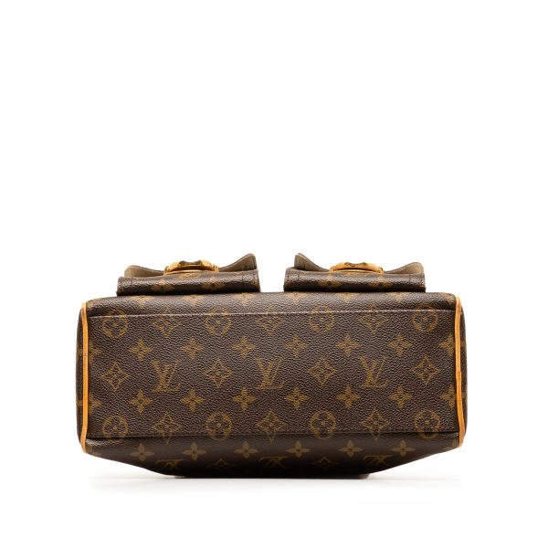 Brown Louis Vuitton Monogram Manhattan PM Handbag Hot on Sale