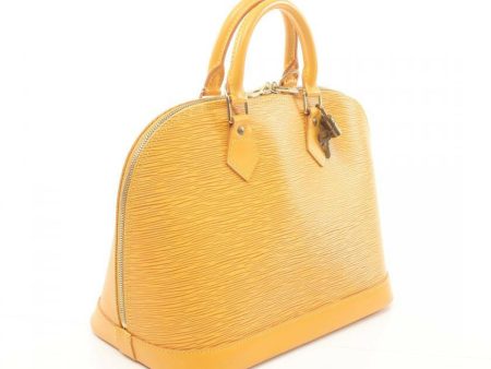 Louis Vuitton Alma Epi Tassil Yellow Leather Handbag Sale