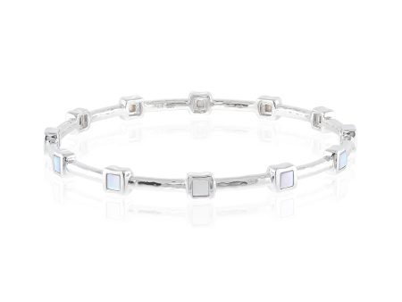 White Mother-of-Pearl Stacking Bangle Online Hot Sale