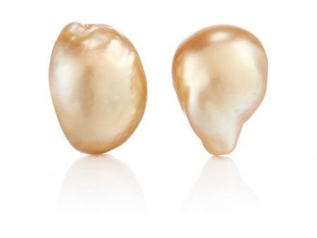 Golden Baroque South Sea Pearl Earrings Cheap