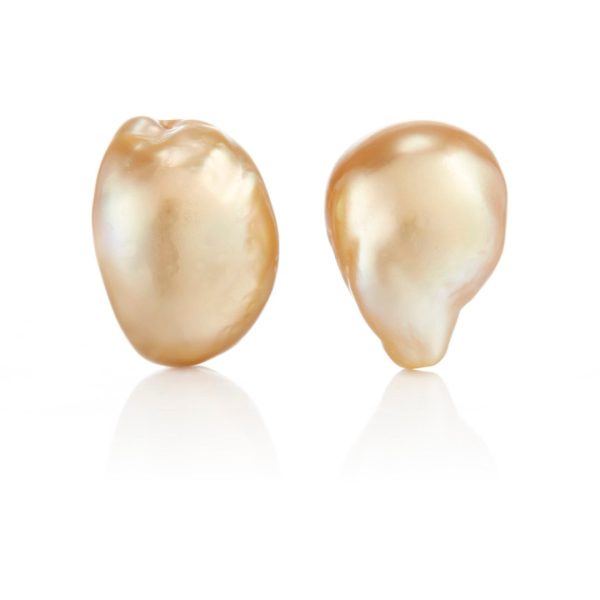 Golden Baroque South Sea Pearl Earrings Cheap