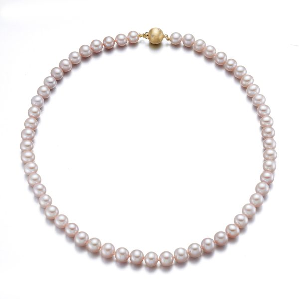 7mm Pink Pearl Necklace Sale