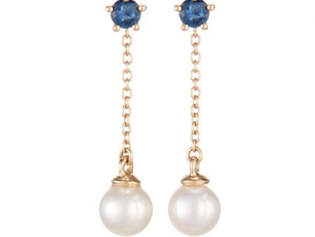 Niagara Earrings in Pearls & Sapphires Online Hot Sale