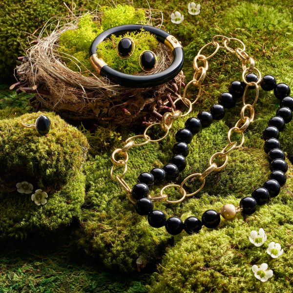 12mm Black Nephrite Jade Bead Necklace, 18  Discount