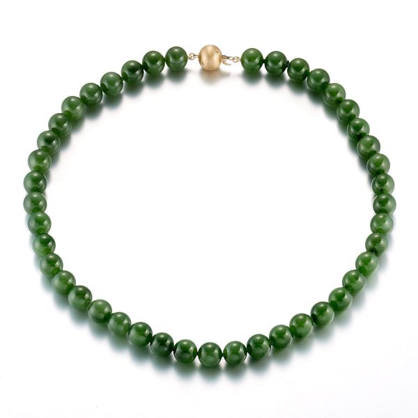 10mm Green Nephrite Jade Necklace Supply