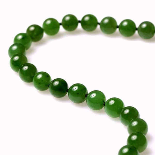 10mm Green Nephrite Jade Necklace Supply