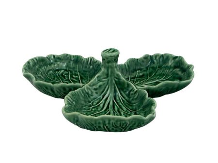 Green Cabbage Olive Tidbit Tray on Sale