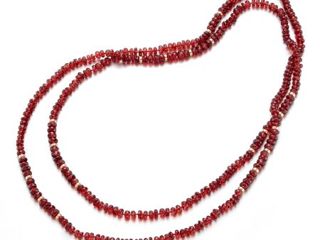 Faceted Garnet Rope Necklace For Discount