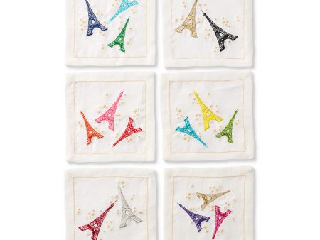 Paris Cocktail Napkins, Set of 6 Sale