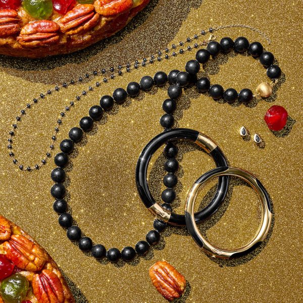 12mm Black Jade Bead Necklace, 22  Sale