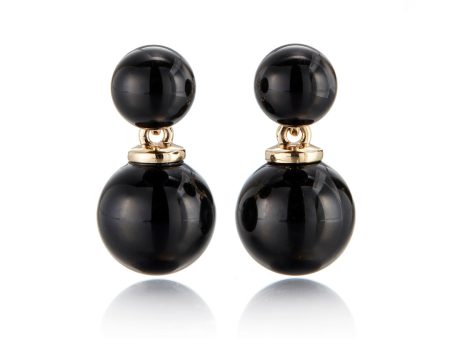 Victoria Earrings in Black Jade Supply