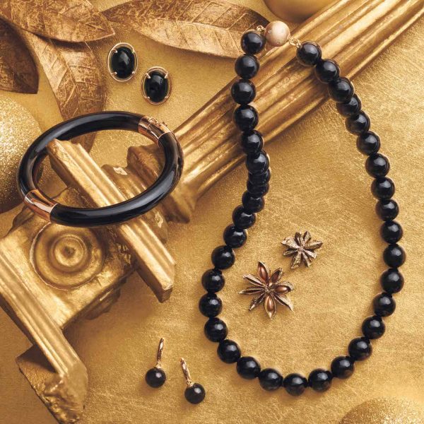 12mm Black Nephrite Jade Bead Necklace, 18  Discount