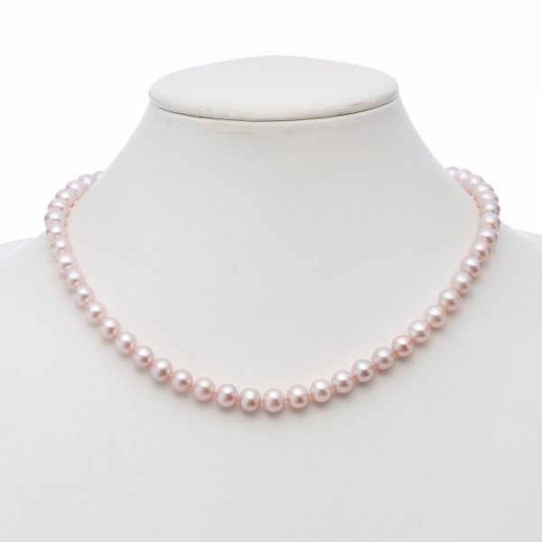 7mm Pink Pearl Necklace Sale